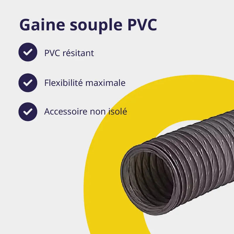 Gaine souple PVC diamètre 100 mm x 6 m Storaxo