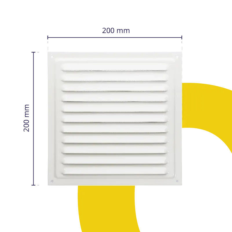Grille de ventilation 200x200mm Storaxo
