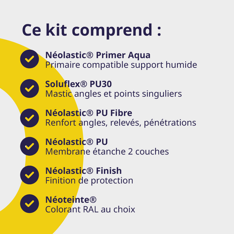 Kit Étanchéité Salle de Bain et Douche Italienne - Système SPEC Néopolymers