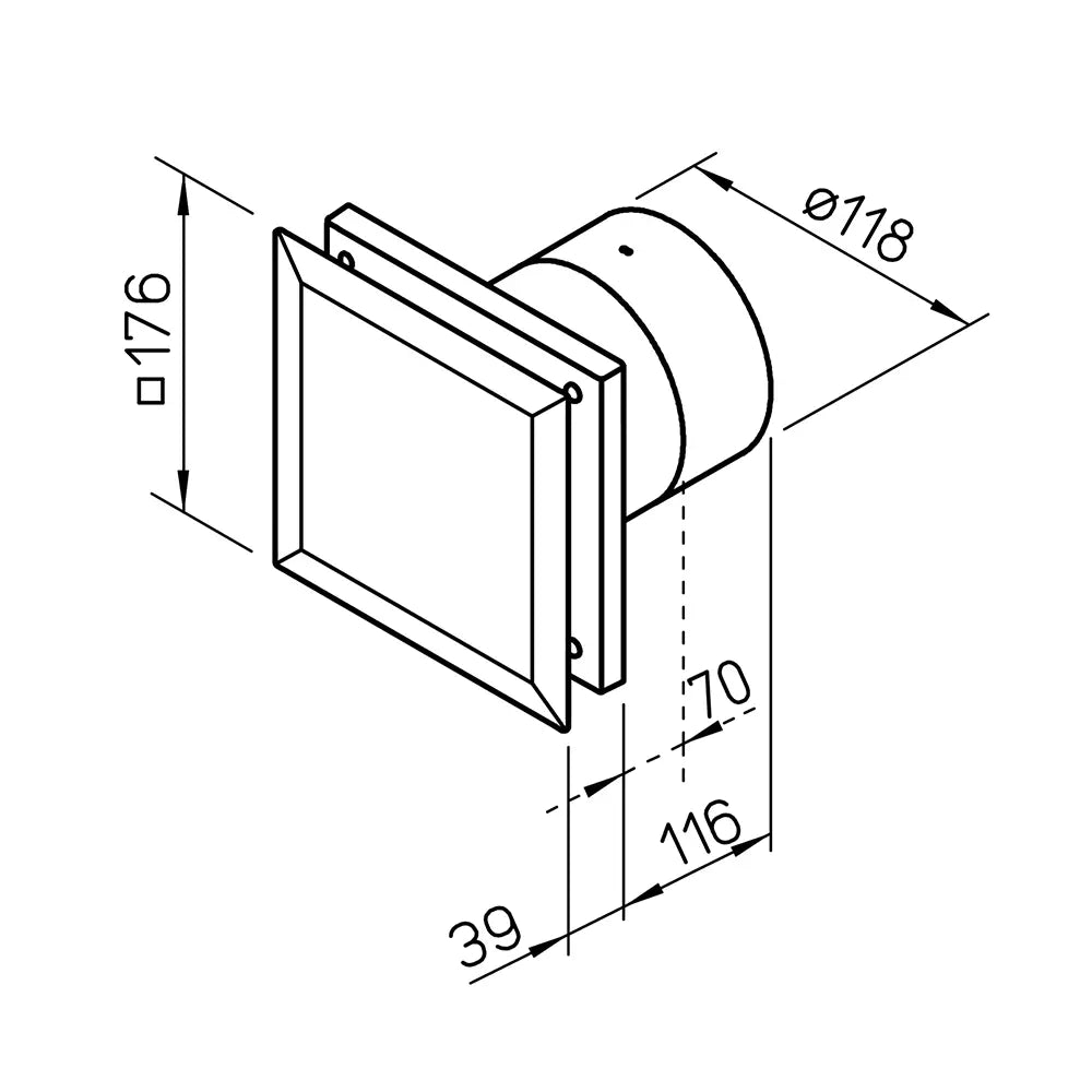 MiniVent® M1/ 120 P - Avec capteur de mouvement Helios
